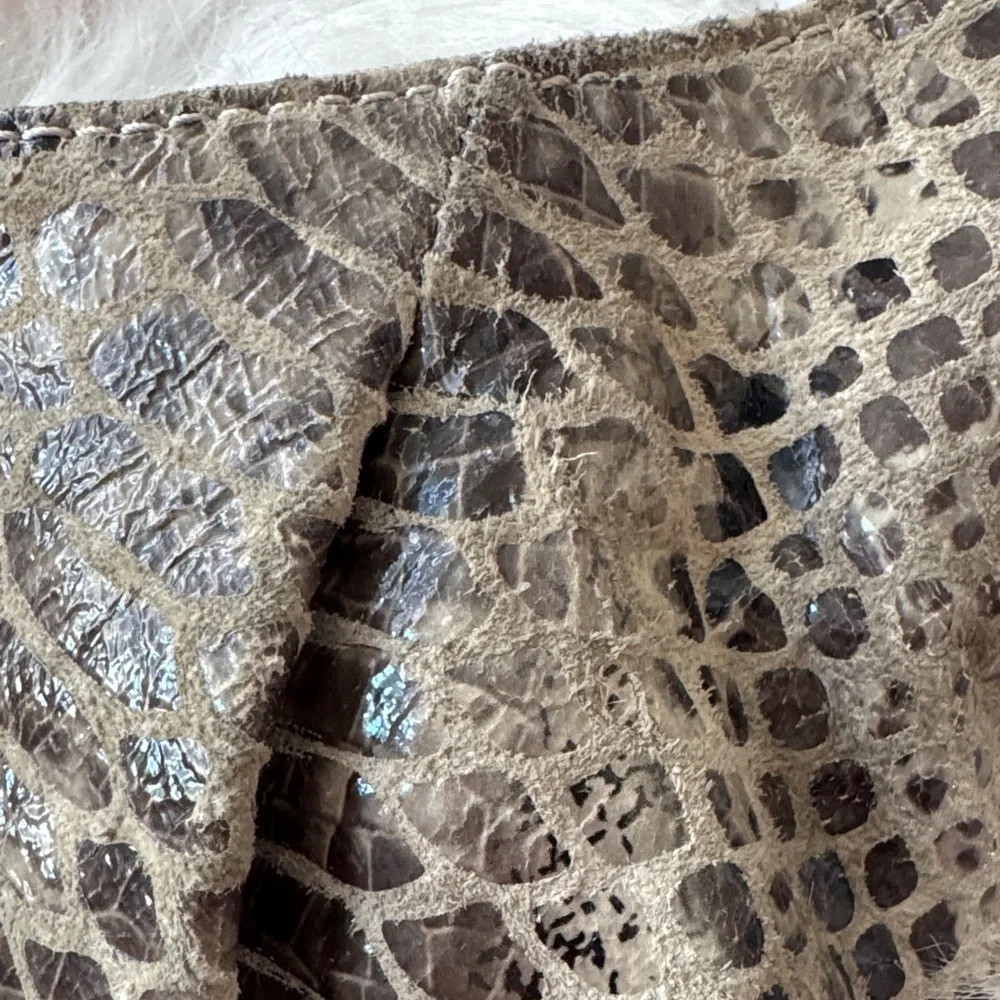 Elliott Lucca Snakeskin Pattern Leather Shoulder Bag - Picture 6 of 15